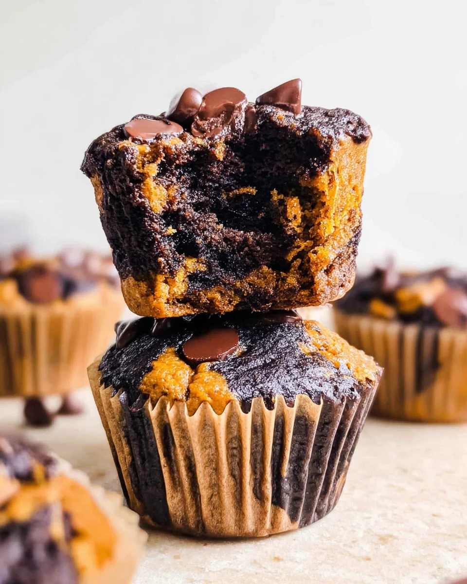 Double Chocolate Pumpkin Muffins