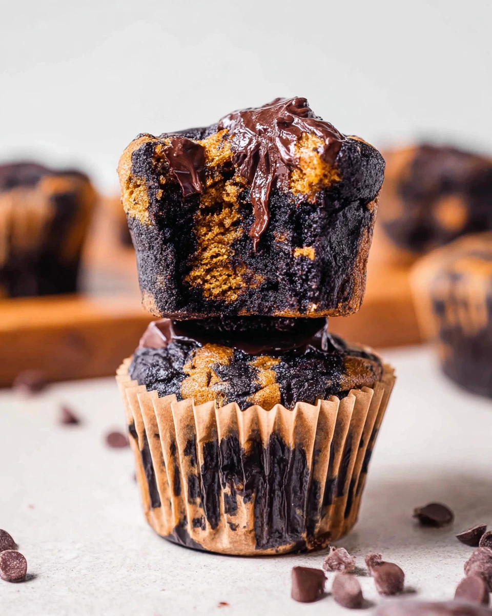 Double Chocolate Pumpkin Muffins