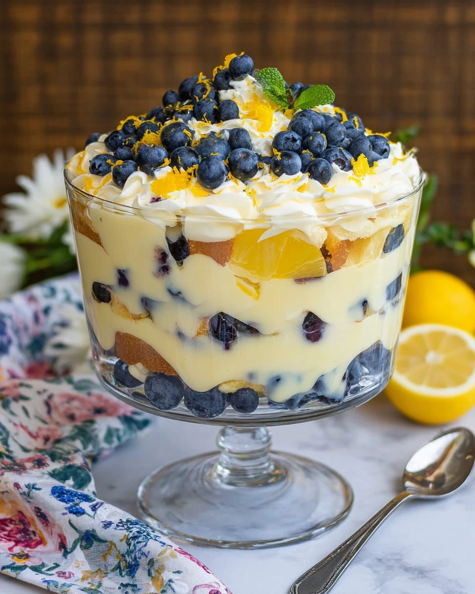 Easy Lemon Blueberry Trifle
