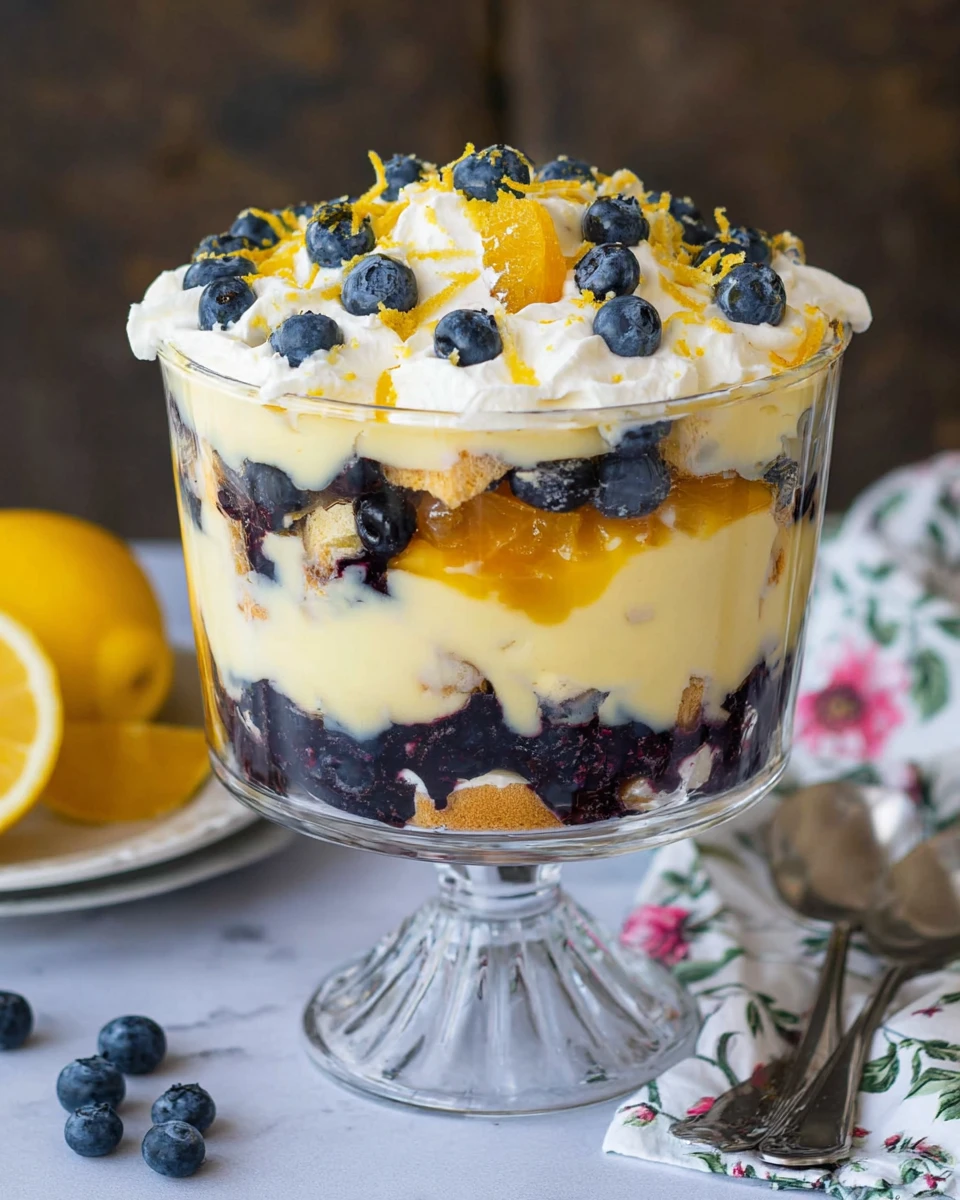 Easy Lemon Blueberry Trifle