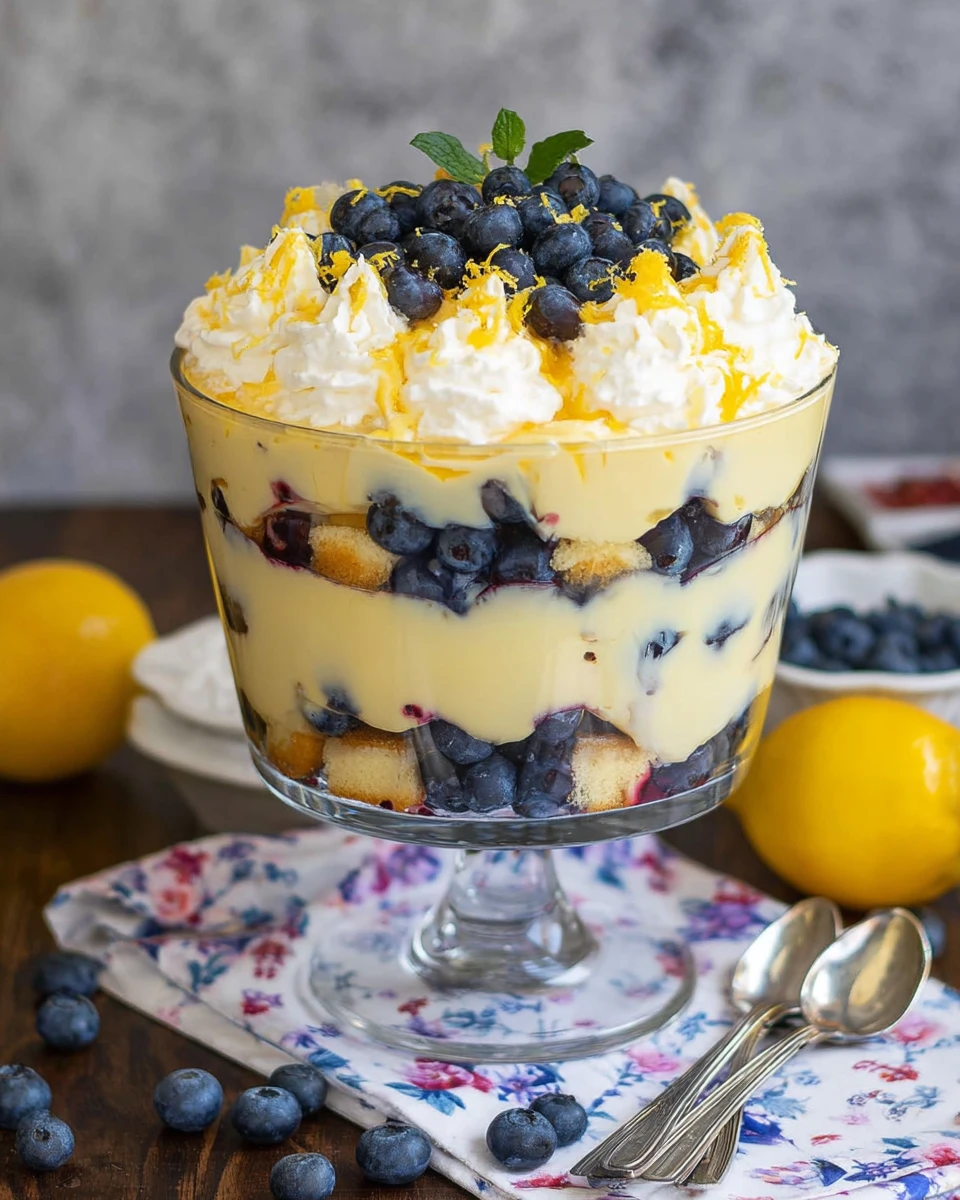 Easy Lemon Blueberry Trifle