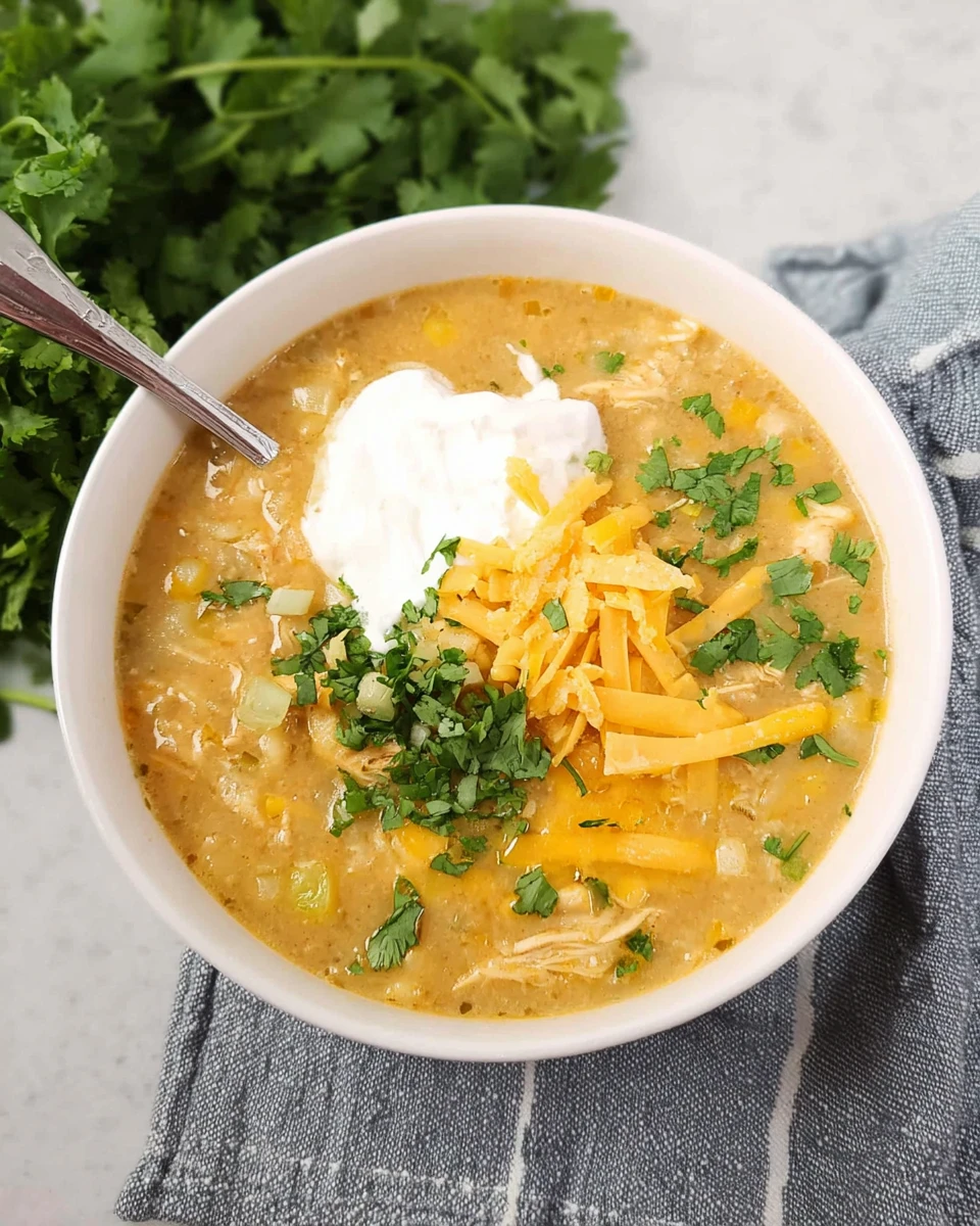 Green Chile Chicken Enchilada Soup