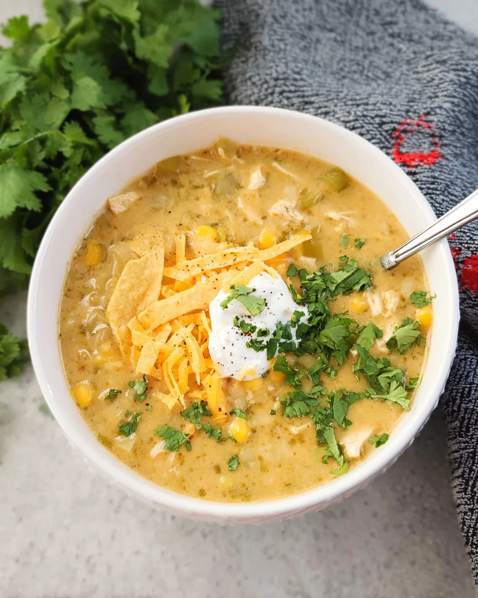 Green Chile Chicken Enchilada Soup