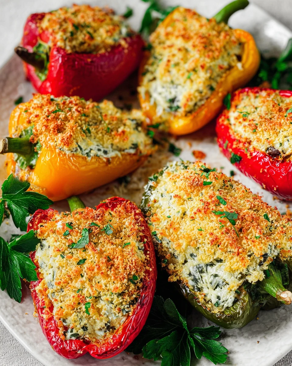 Herby Ricotta Stuffed Peppers