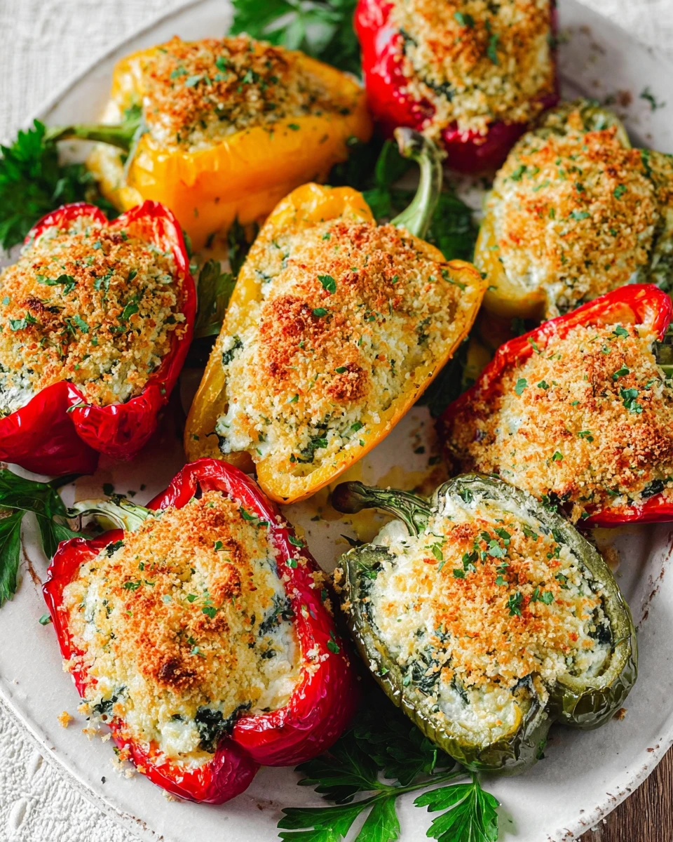 Herby Ricotta Stuffed Peppers
