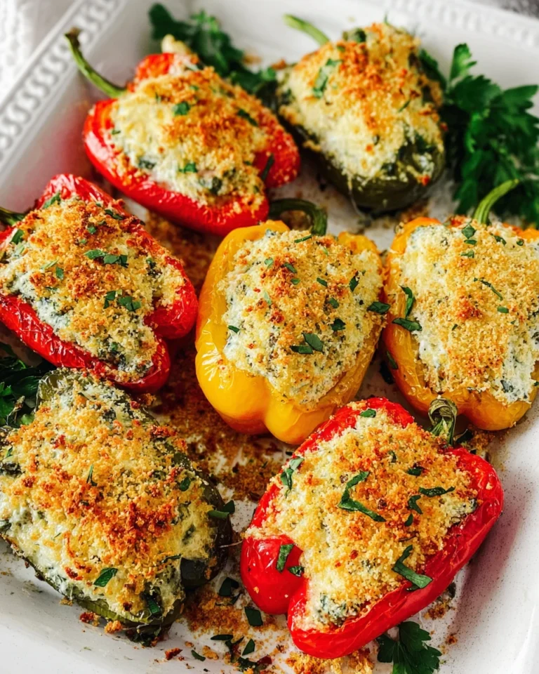 Herby Ricotta Stuffed Peppers