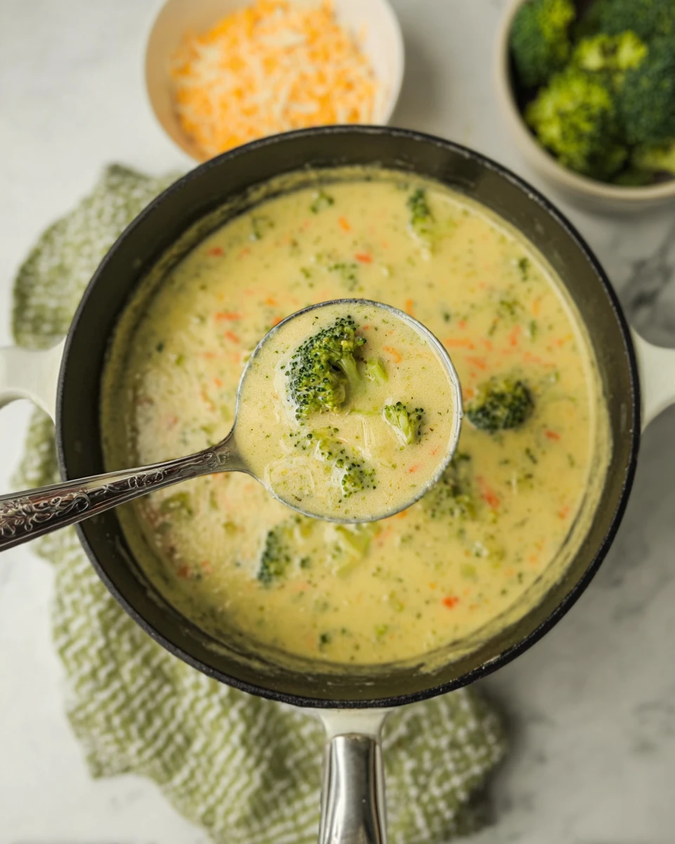 High Protein Broccoli Cheddar Soup