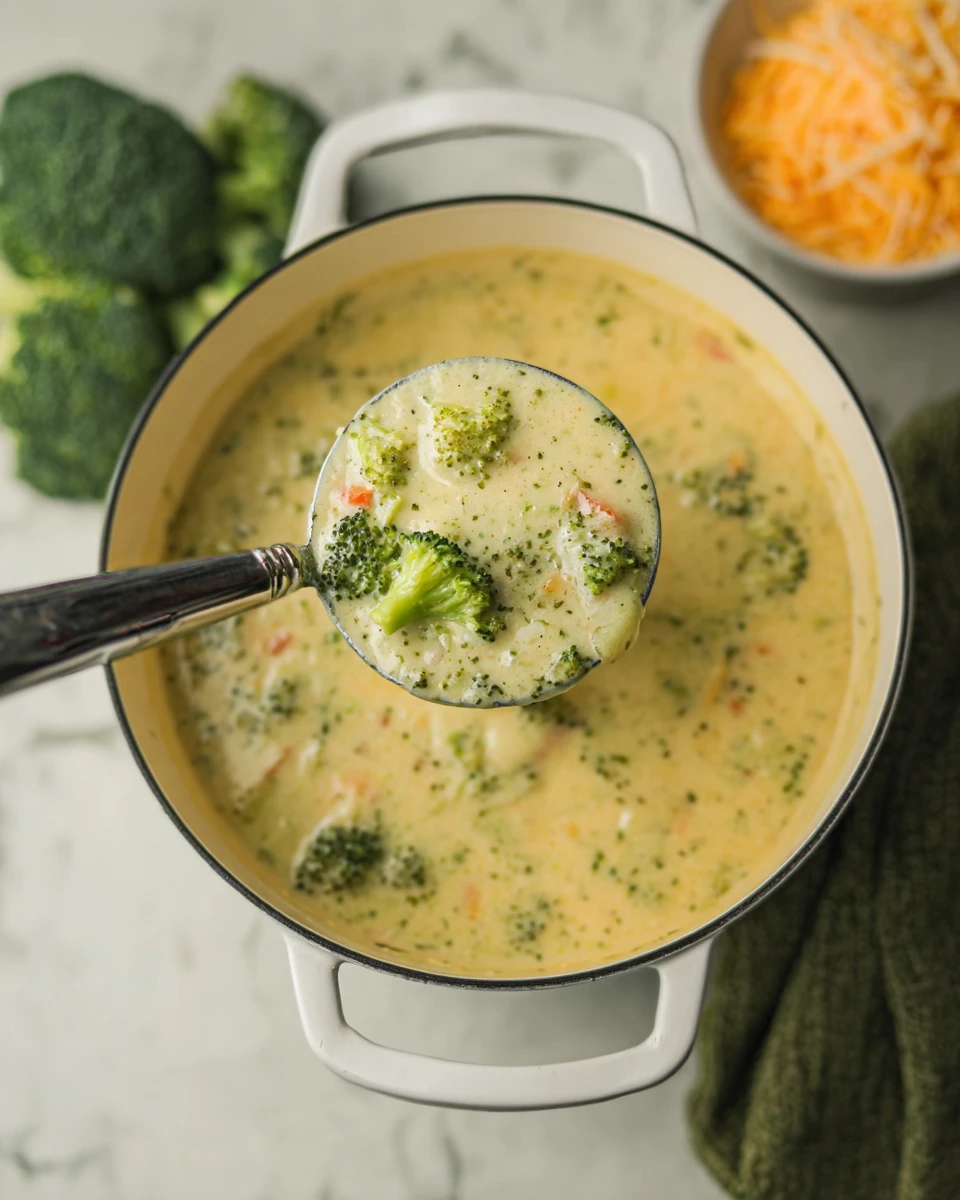 High Protein Broccoli Cheddar Soup