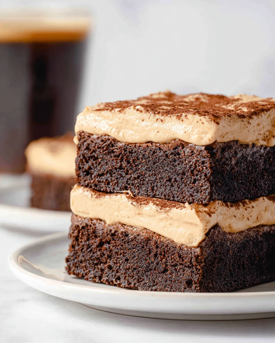 Mocha Brownies with Café Latte Frosting