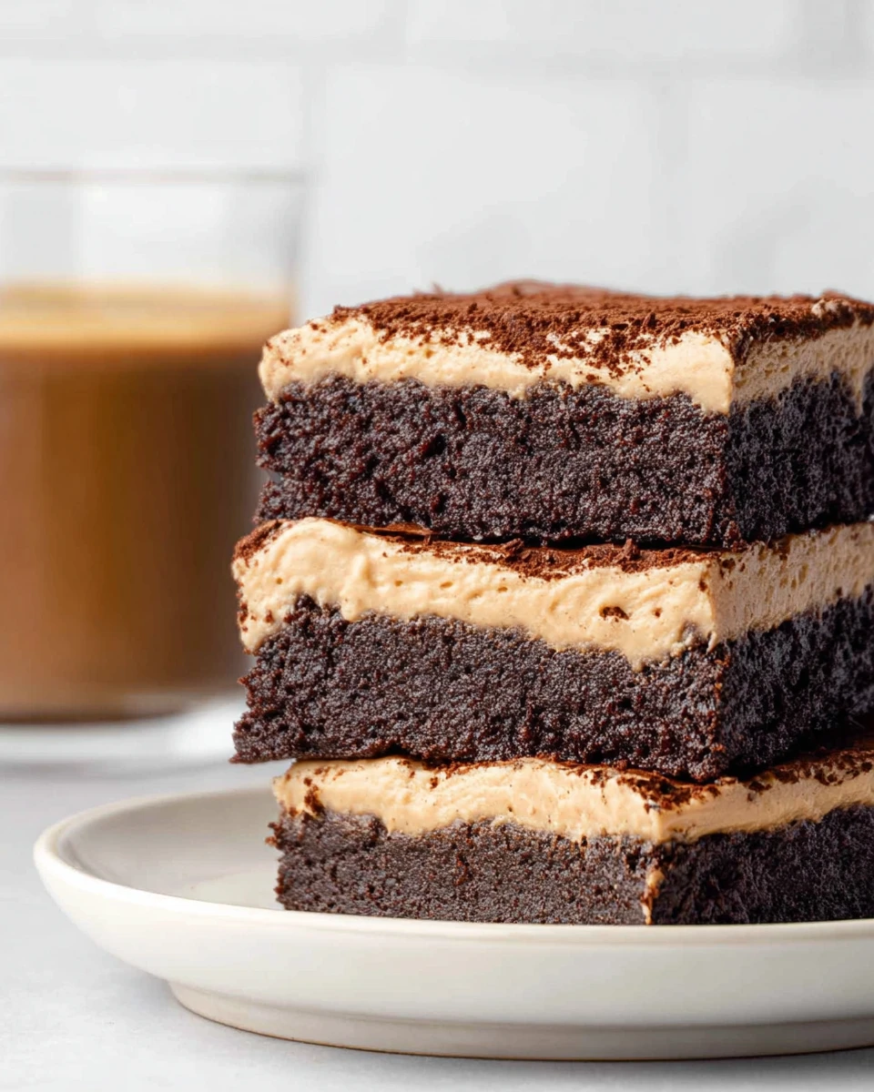 Mocha Brownies with Café Latte Frosting