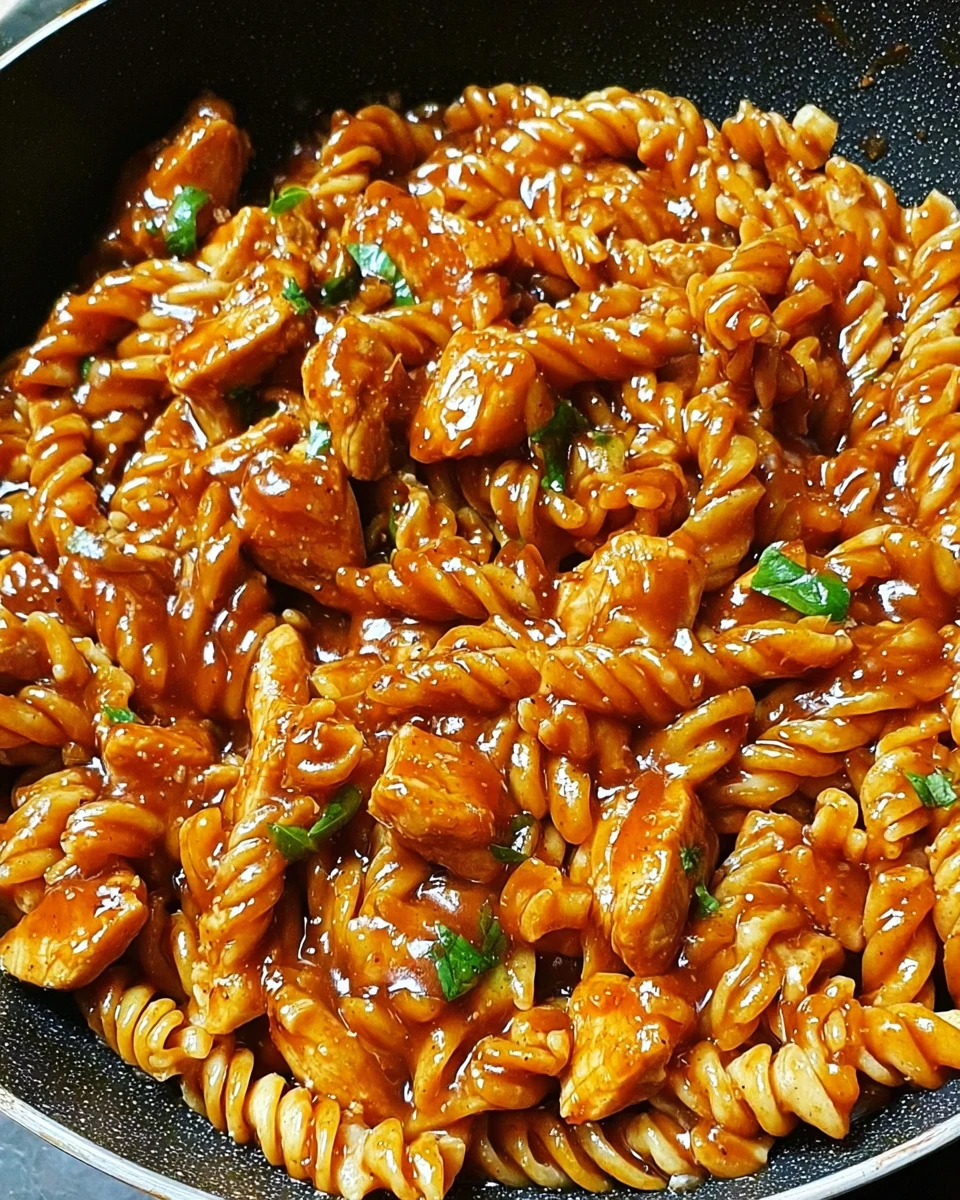 One-Pot Honey Garlic BBQ Chicken Pasta
