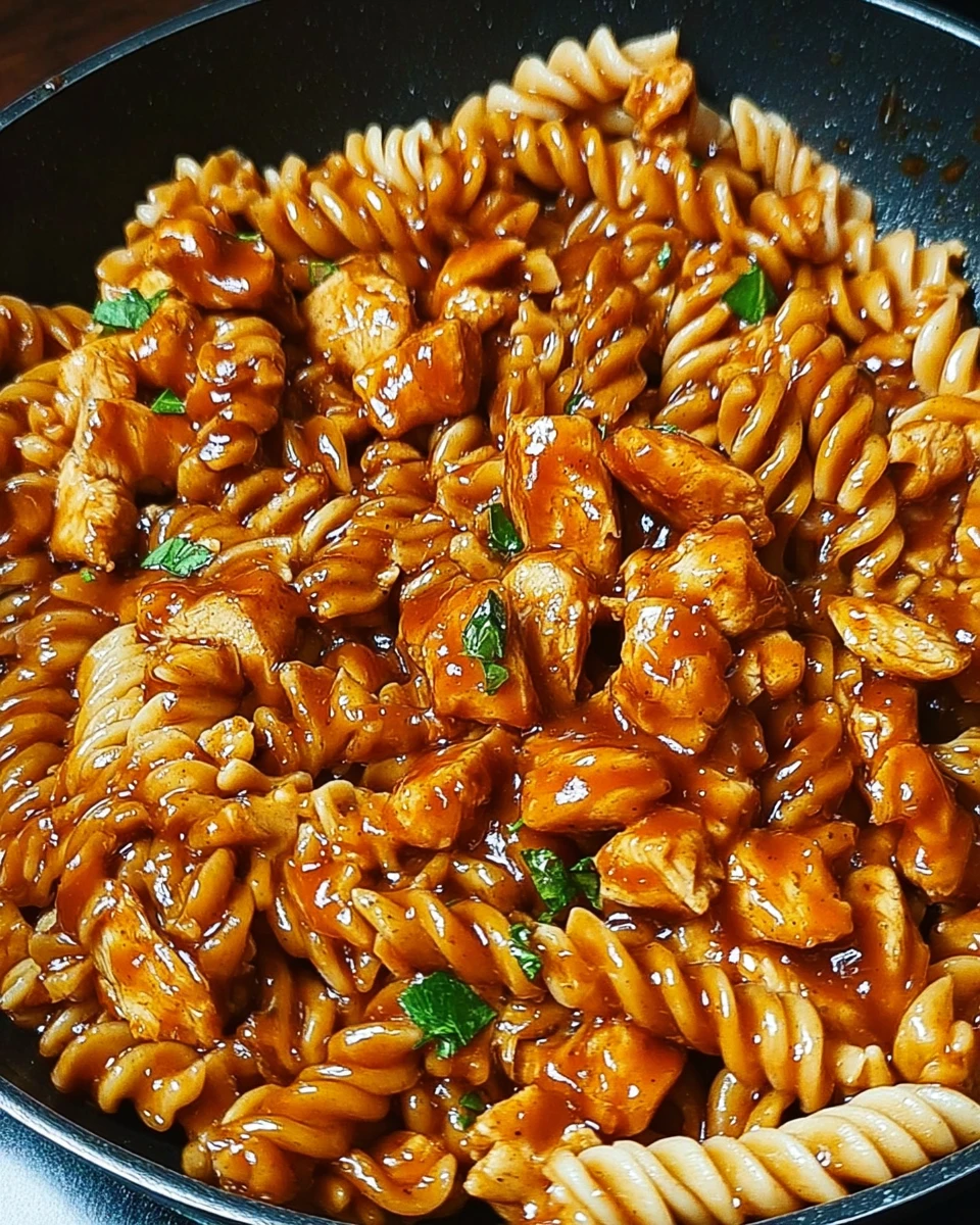 One-Pot Honey Garlic BBQ Chicken Pasta