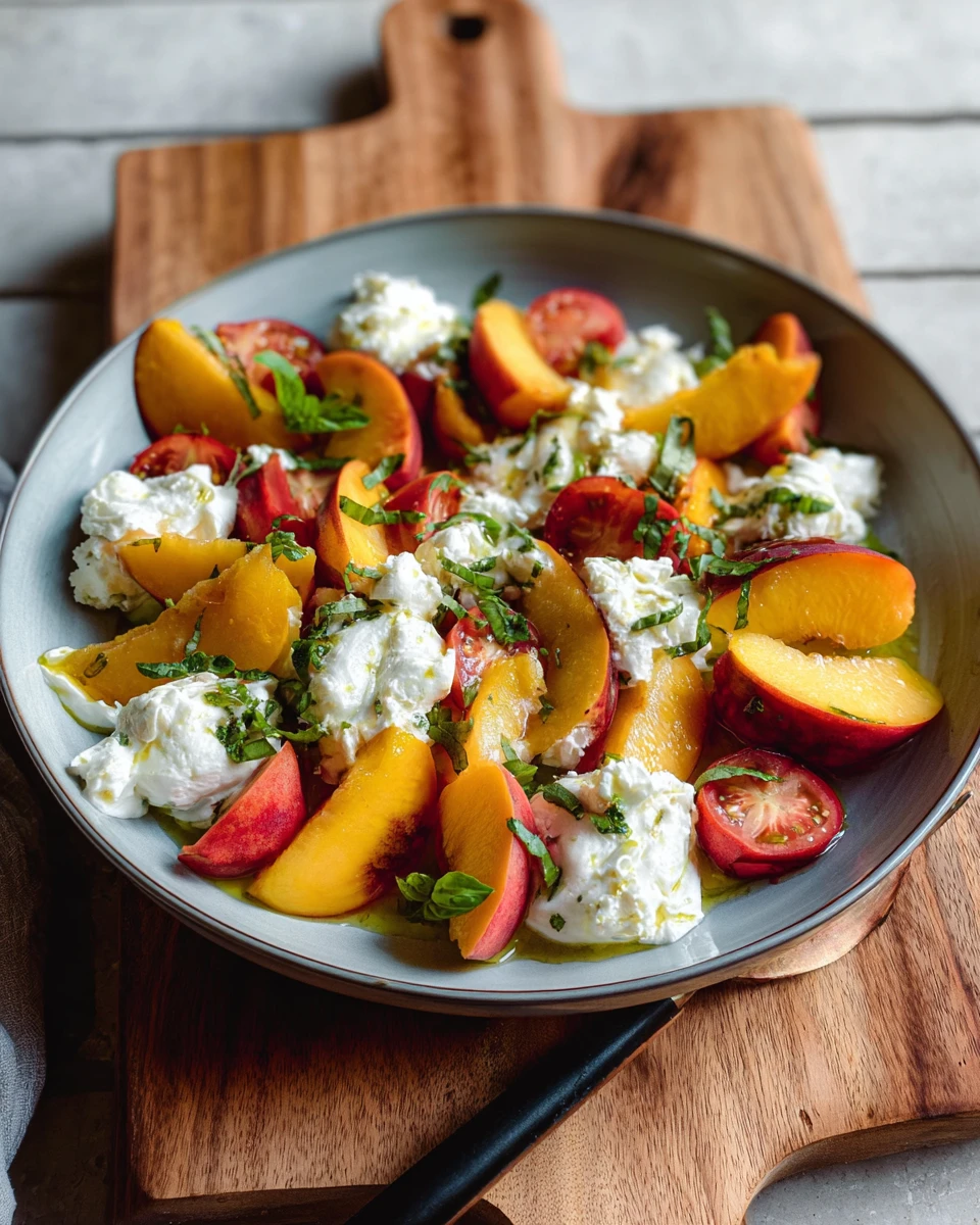 Peach Burrata Salad