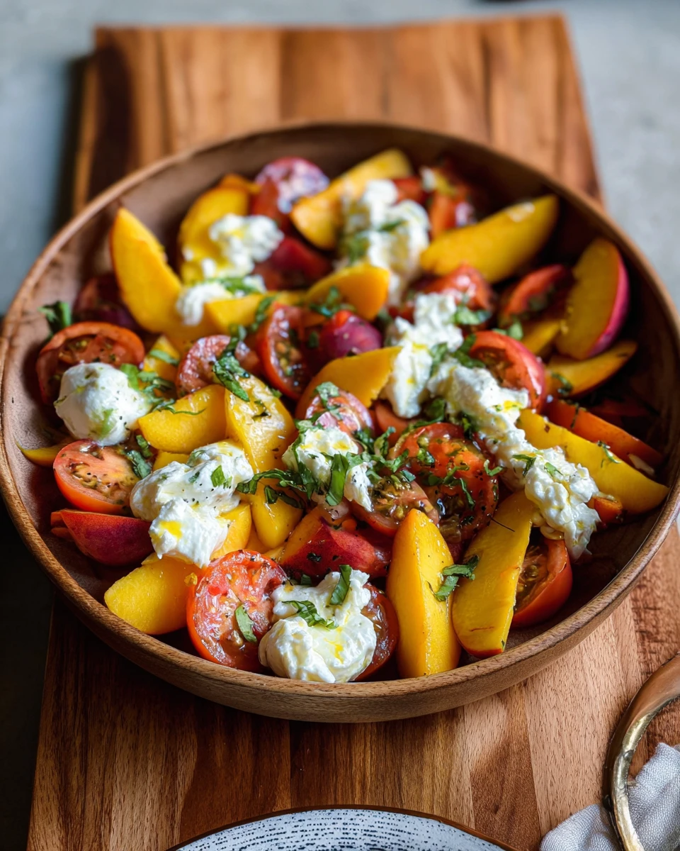 Peach Burrata Salad