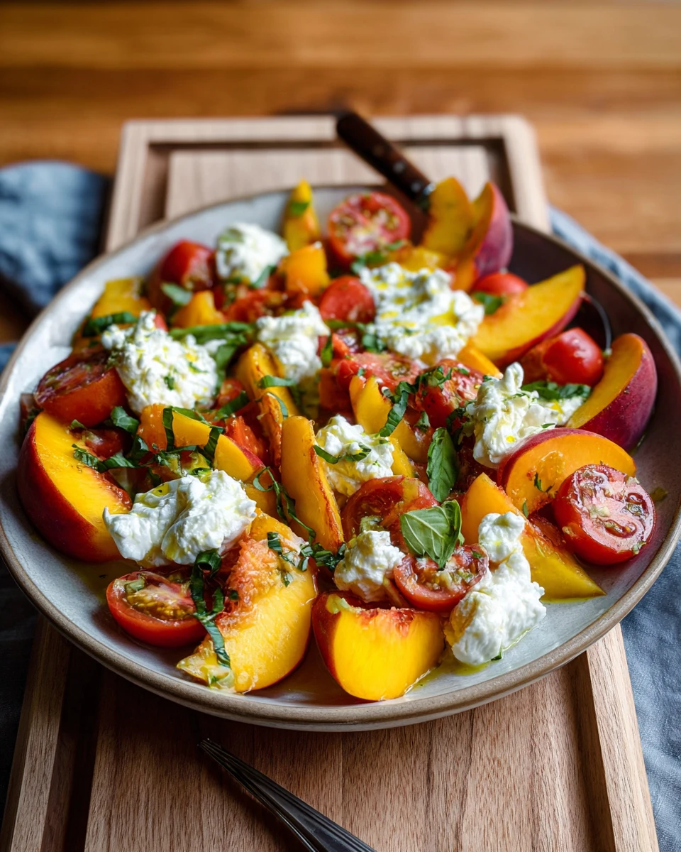 Peach Burrata Salad