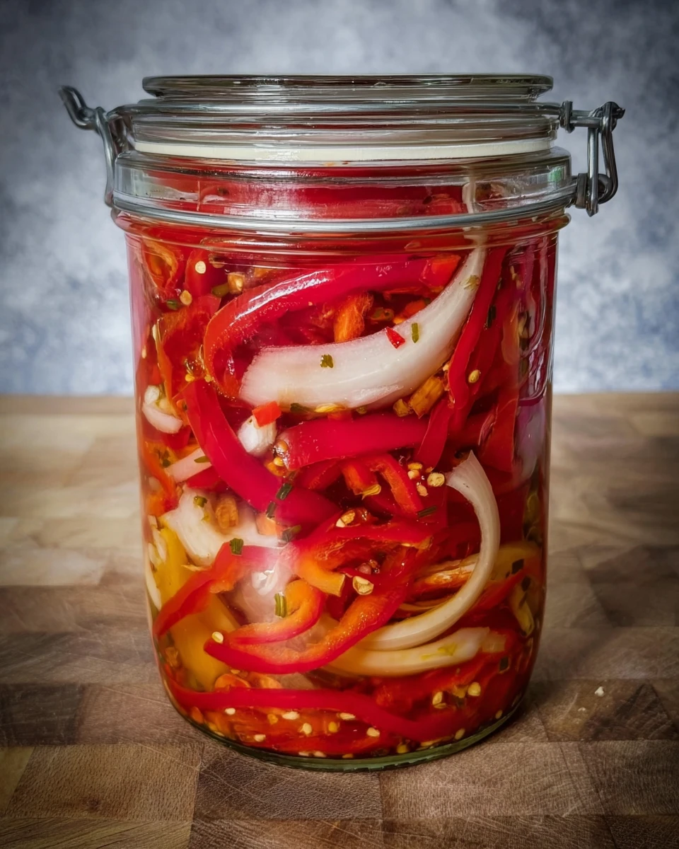 Pickled Sweet Peppers and Onions