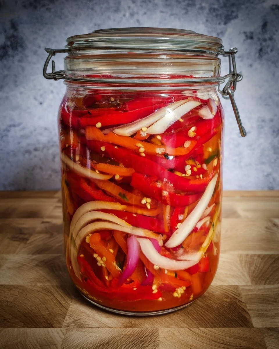 Pickled Sweet Peppers and Onions