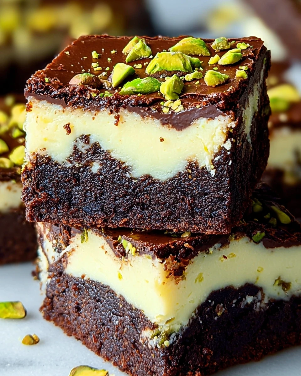Pistachio Cheesecake Brownies