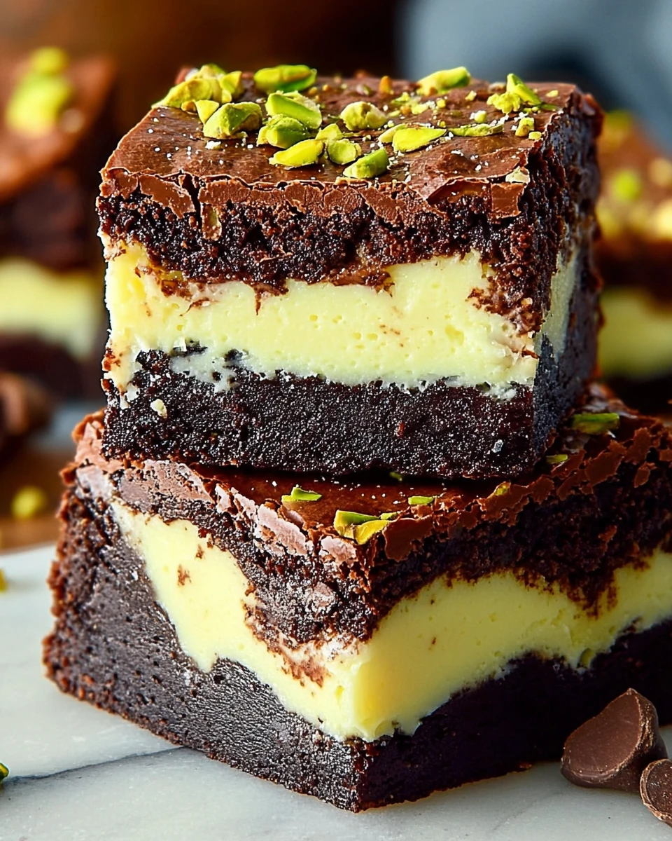 Pistachio Cheesecake Brownies