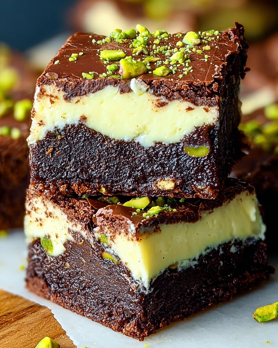Pistachio Cheesecake Brownies