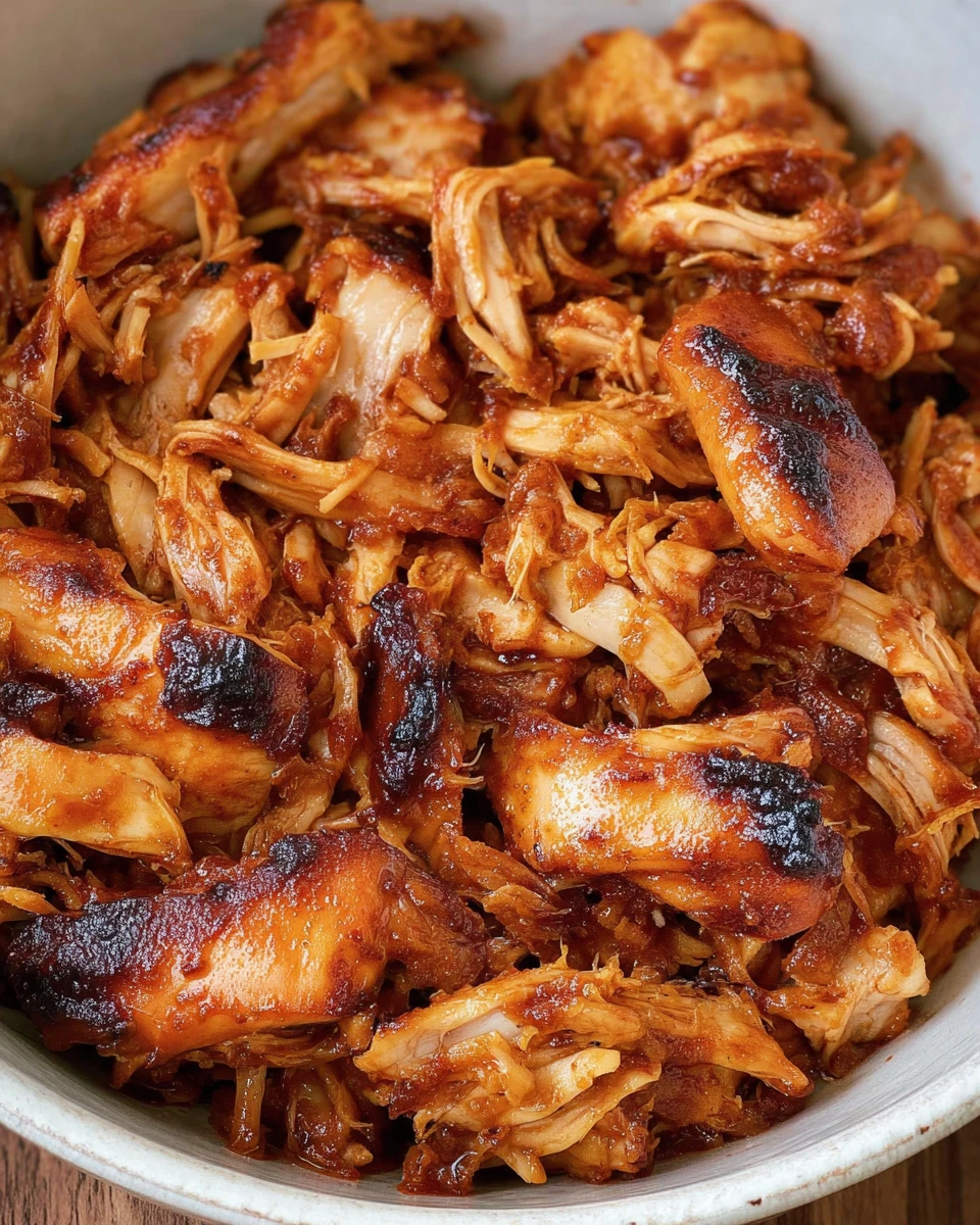 Pulled Instant Pot BBQ Chicken