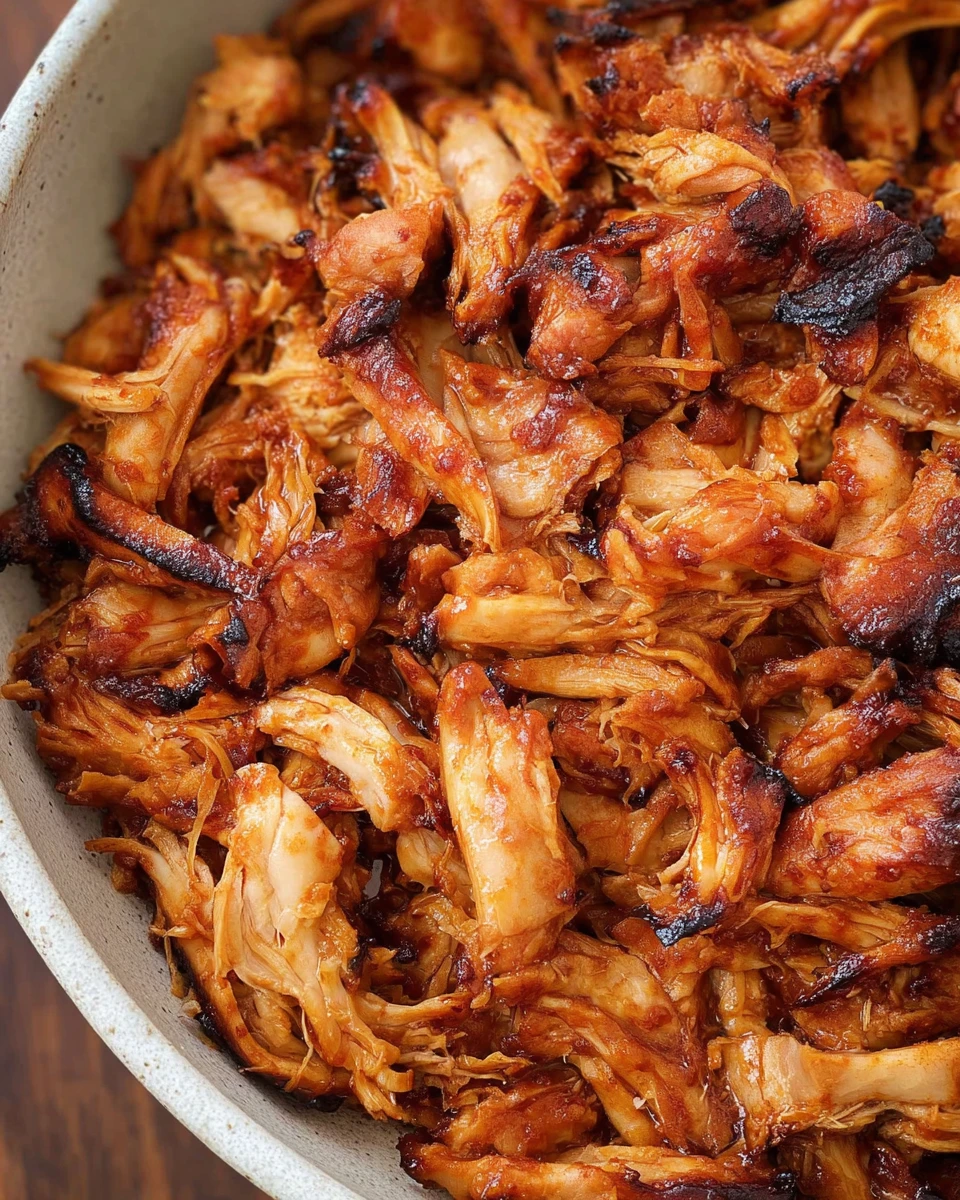Pulled Instant Pot BBQ Chicken
