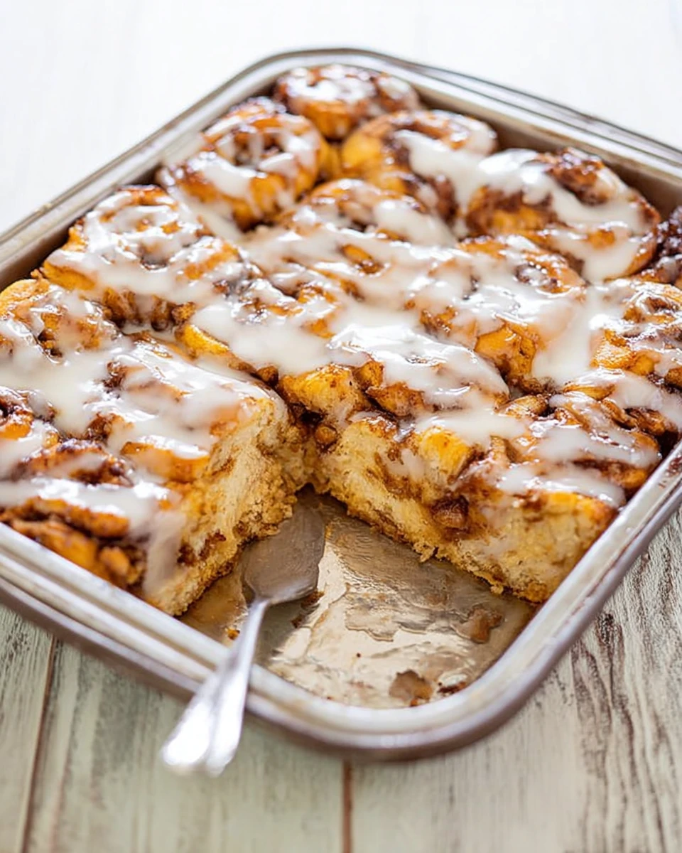 Pumpkin Cinnamon Roll Bake