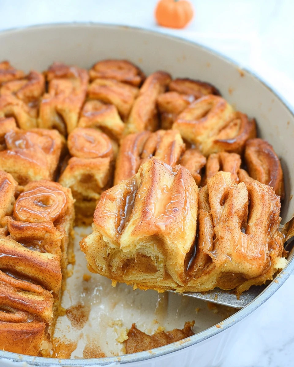 Pumpkin Crescent Roll-Up Bake