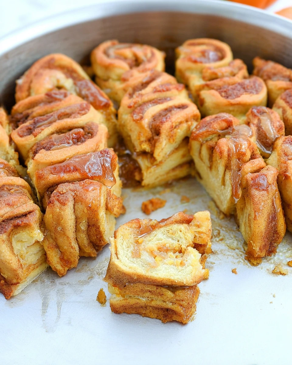 Pumpkin Crescent Roll-Up Bake