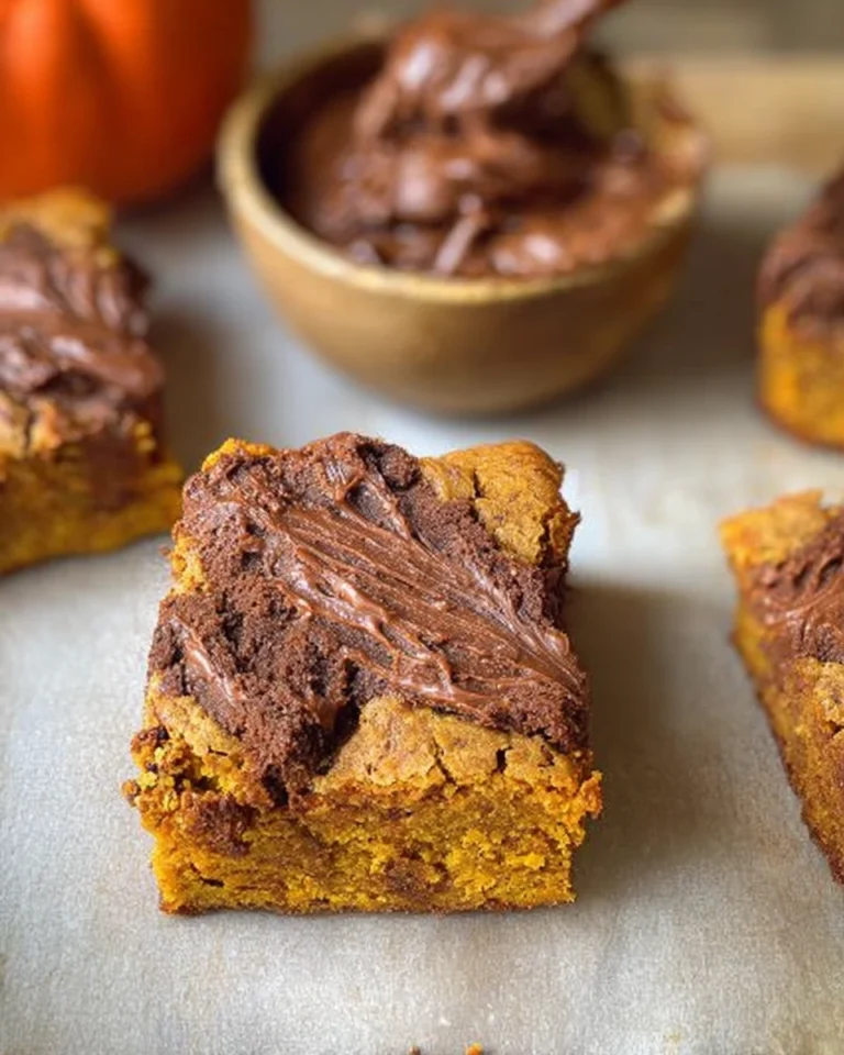 Pumpkin Nutella Blondies