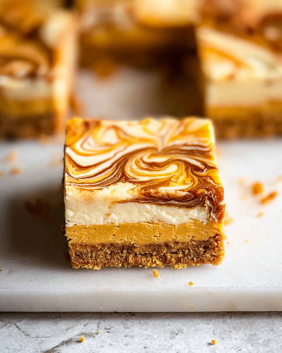 Pumpkin Swirl Cheesecake Bars