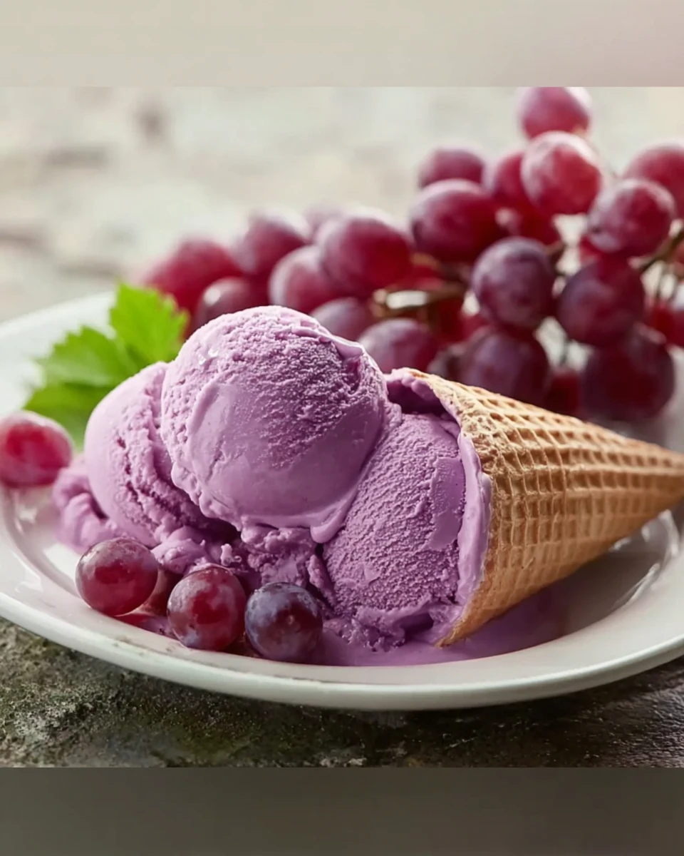 Refreshing Grape Juice Ice Cream