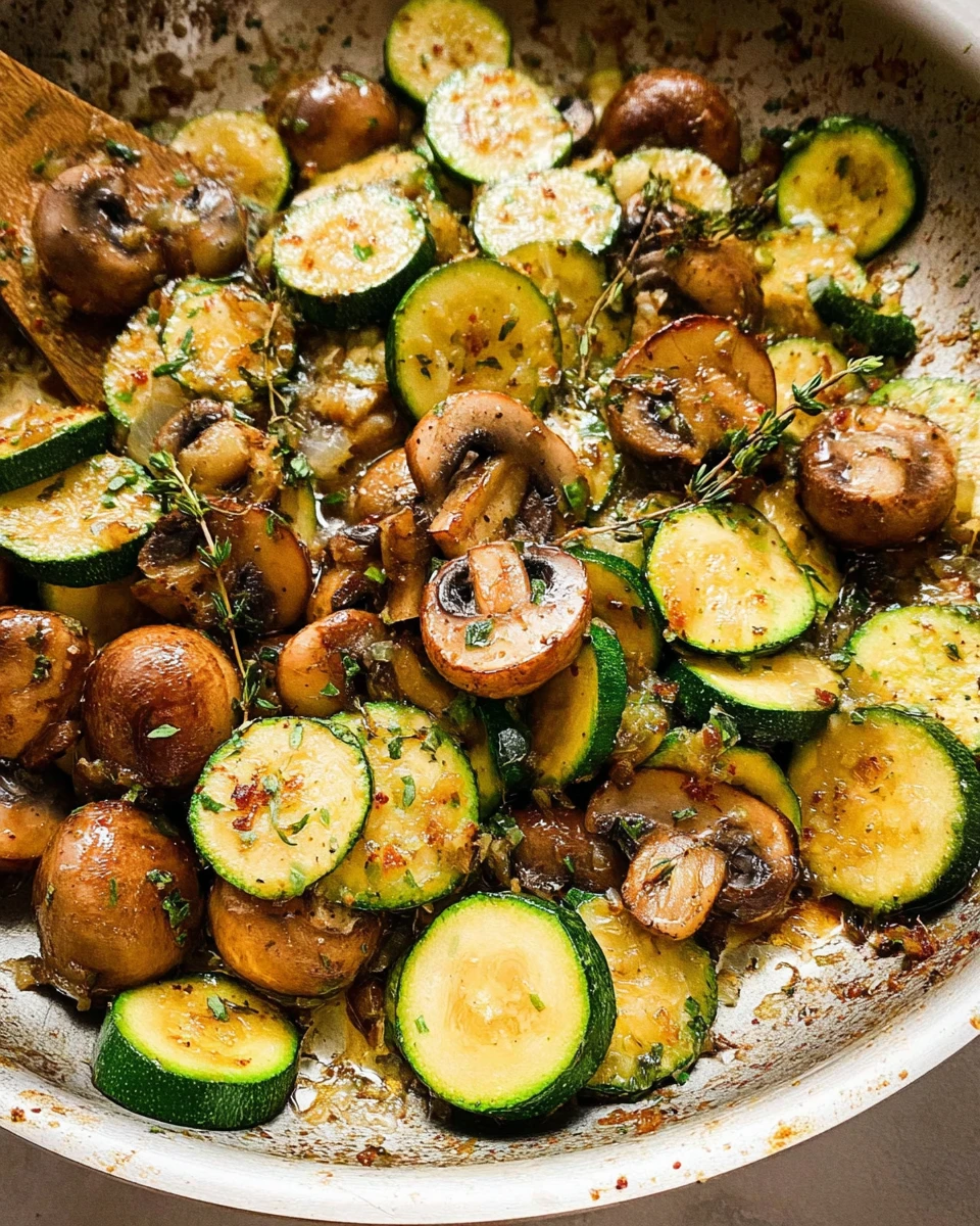 Skillet Zucchini and Mushrooms