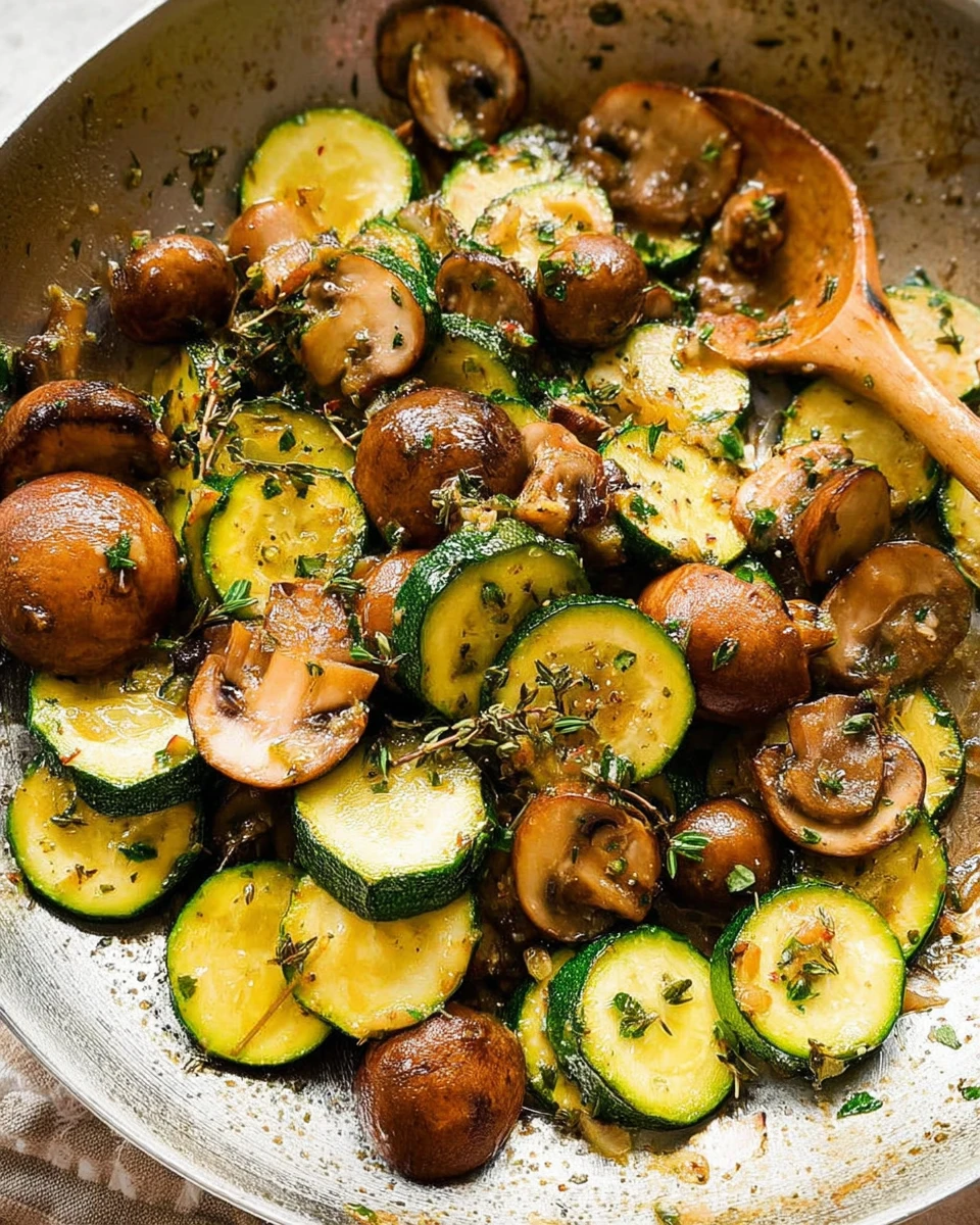 Skillet Zucchini and Mushrooms