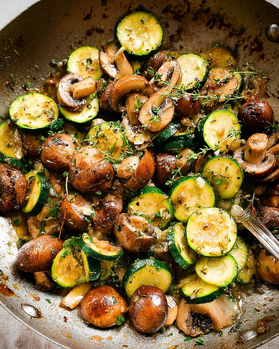 Skillet Zucchini and Mushrooms