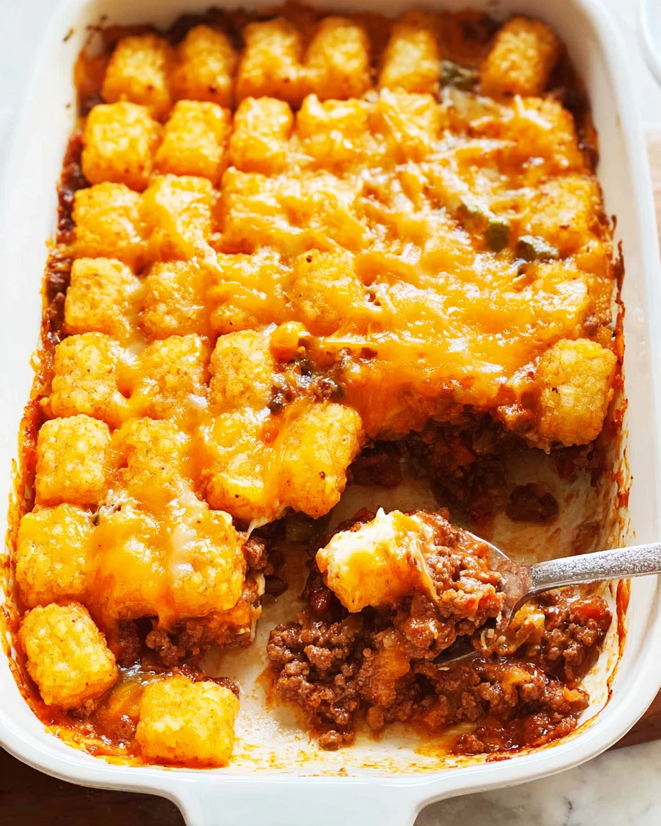 Sloppy Joe Tater Tot Casserole