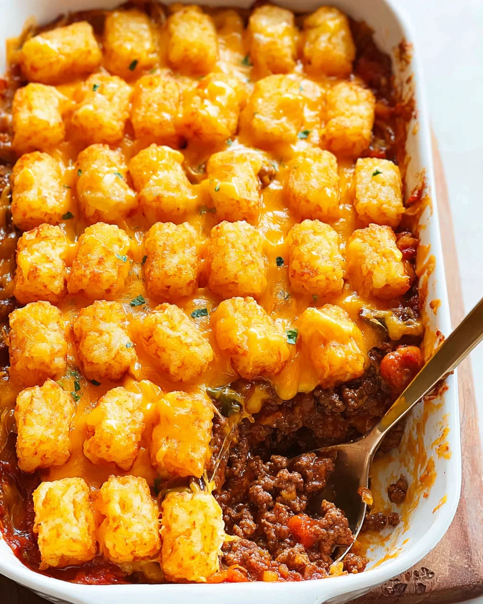 Sloppy Joe Tater Tot Casserole