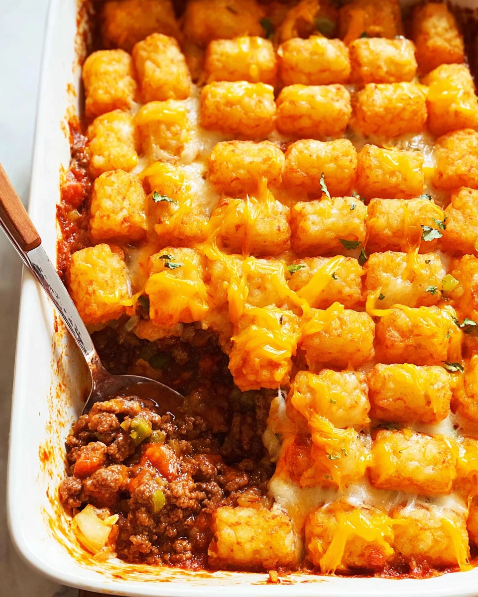 Sloppy Joe Tater Tot Casserole