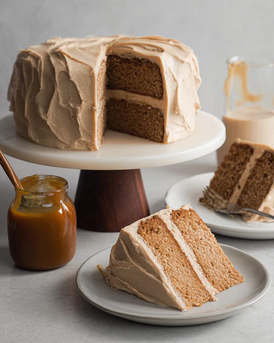 Spice Cake with Salted Caramel Buttercream Frosting