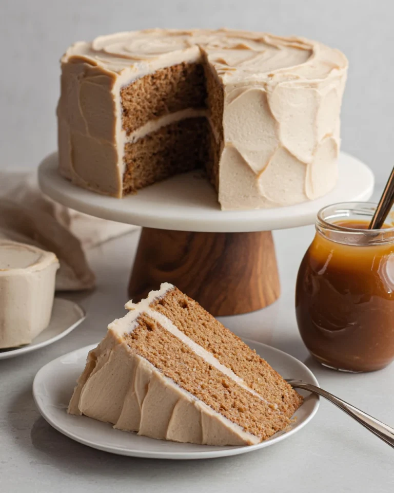 Spice Cake with Salted Caramel Buttercream Frosting
