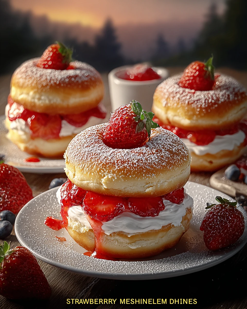 Strawberry Cheesecake Stuffed Donuts