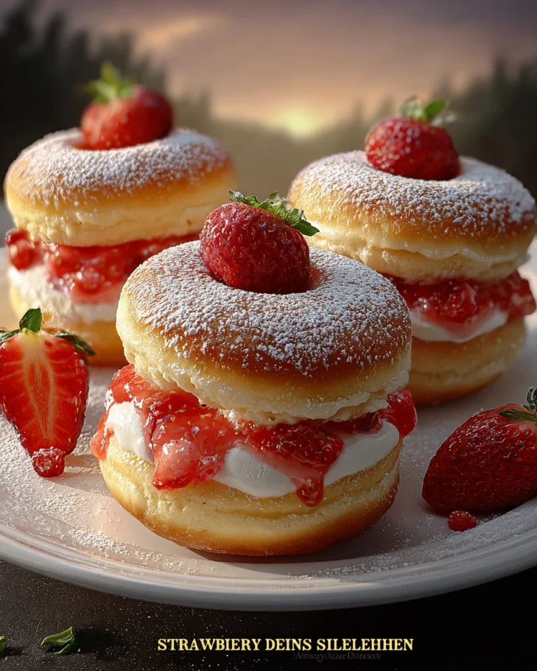 Strawberry Cheesecake Stuffed Donuts