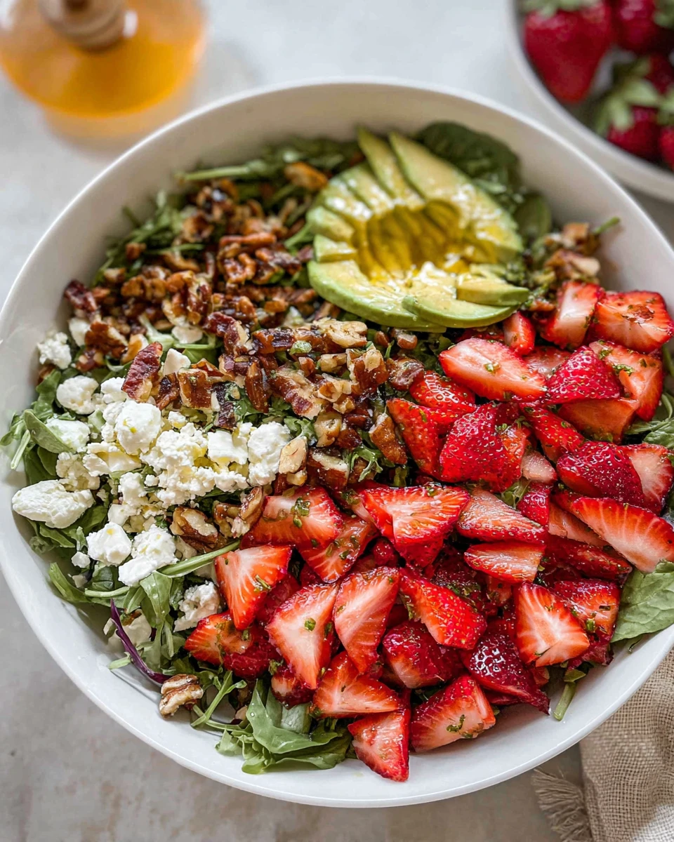 Strawberry Crunch Salad with Champagne Vinaigrette