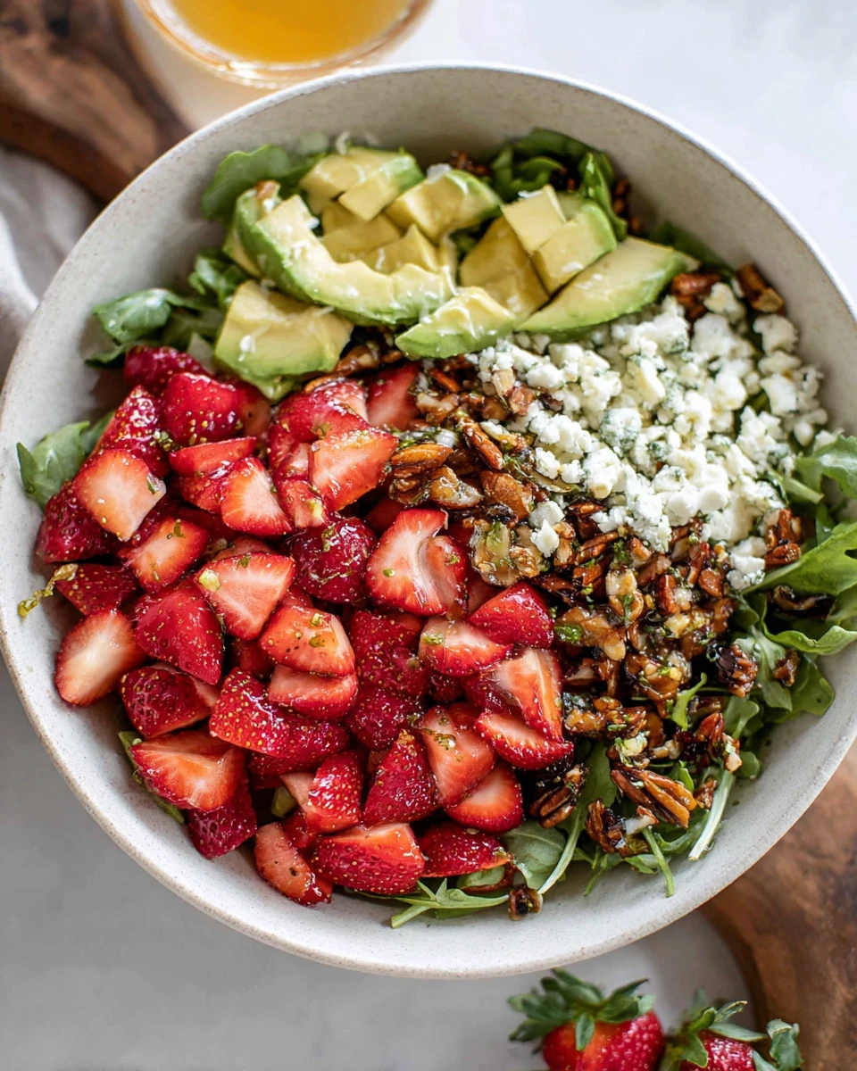 Strawberry Crunch Salad with Champagne Vinaigrette