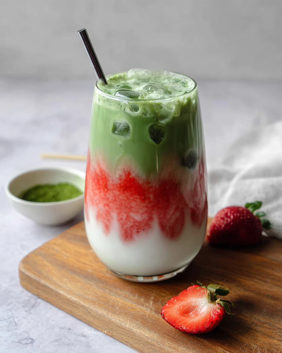 Strawberry Matcha Latte