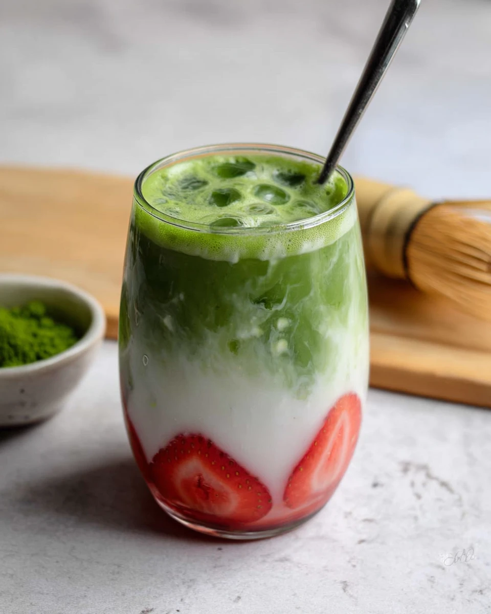 Strawberry Matcha Latte