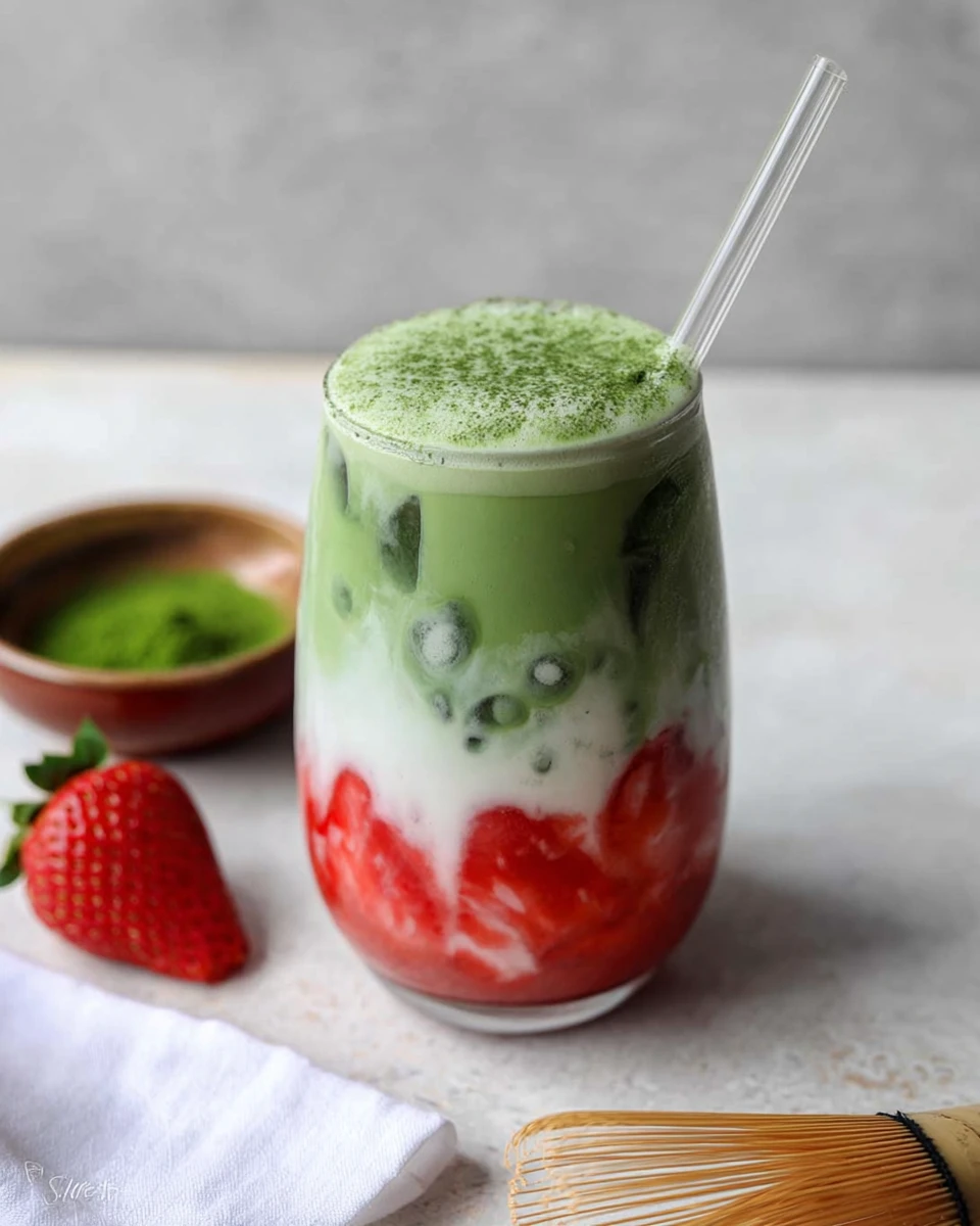 Strawberry Matcha Latte