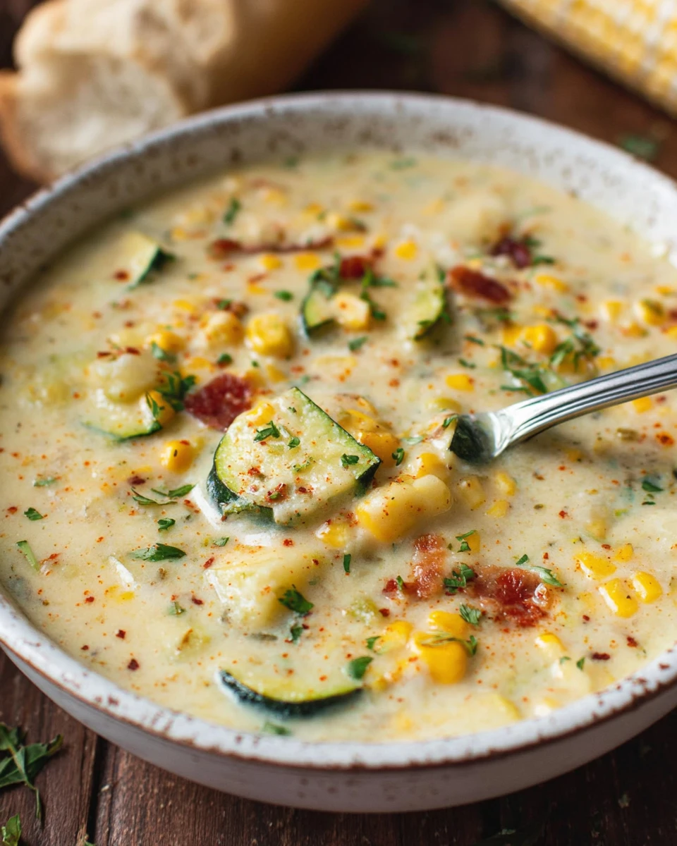 Summer Corn and Zucchini Chowder