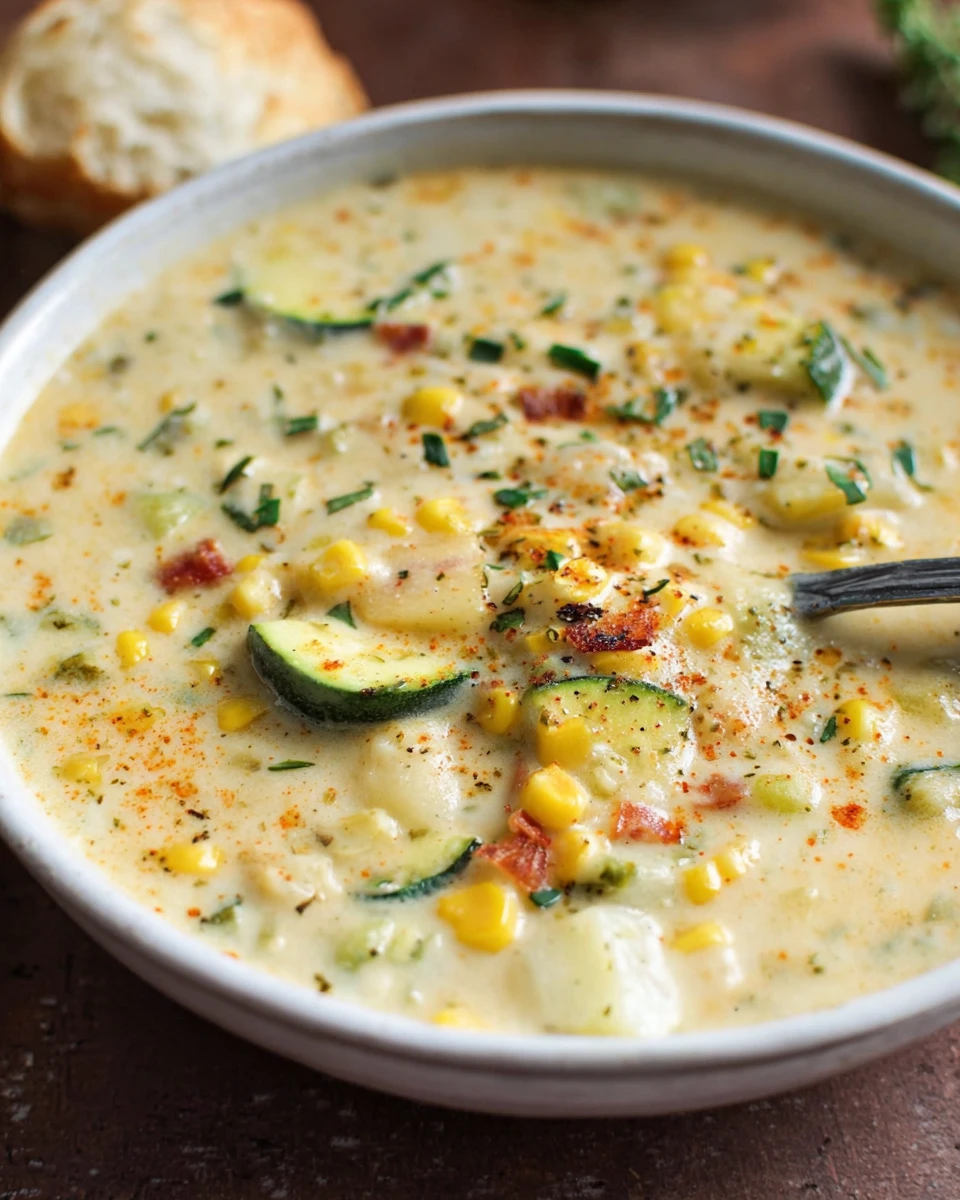 Summer Corn and Zucchini Chowder