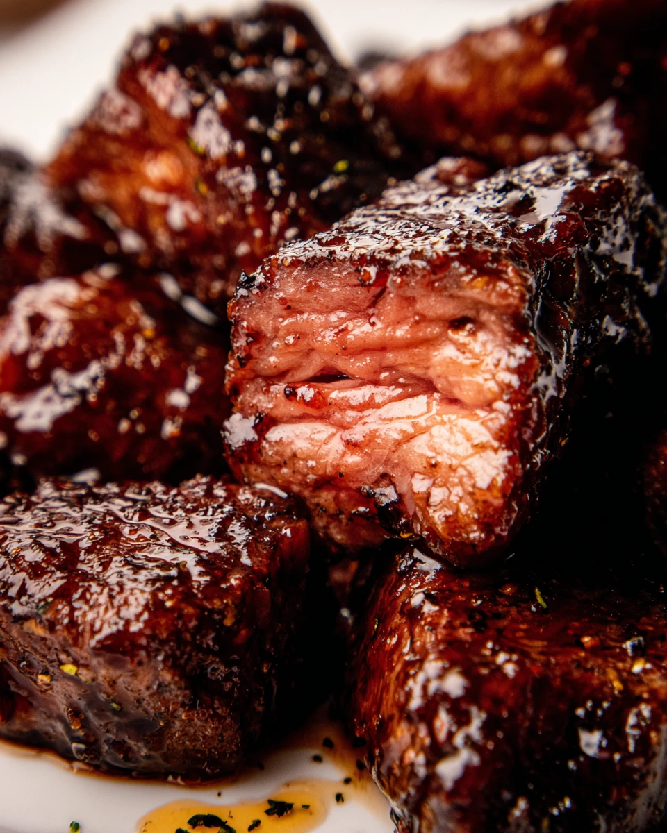 Sweet and Sticky Steak Bites